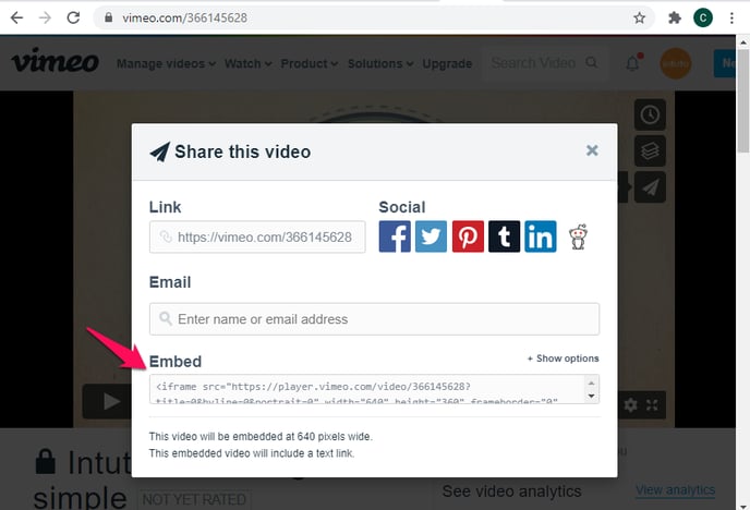 Can I add a Vimeo video to my course?